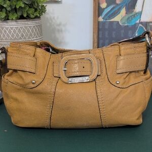Tignanello Tan Leather Shoulder Bag